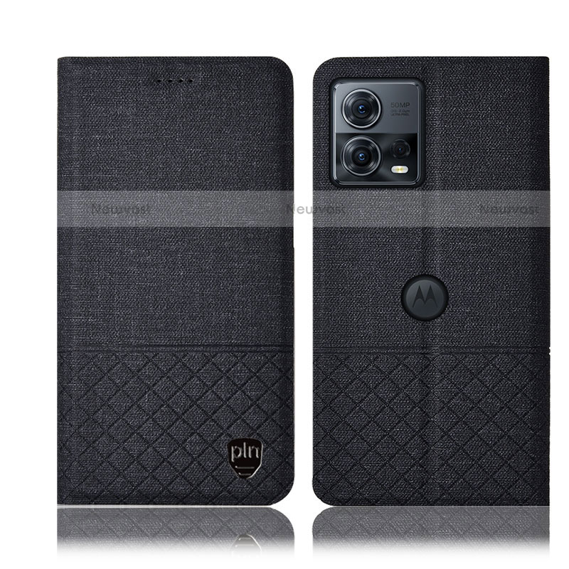Cloth Case Stands Flip Cover H14P for Motorola Moto Edge 30 Fusion 5G