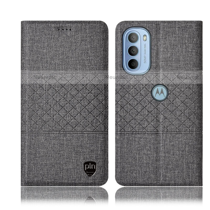 Cloth Case Stands Flip Cover H14P for Motorola Moto G31