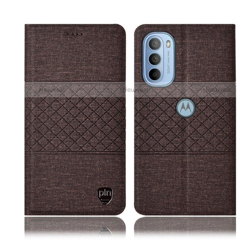 Cloth Case Stands Flip Cover H14P for Motorola Moto G31