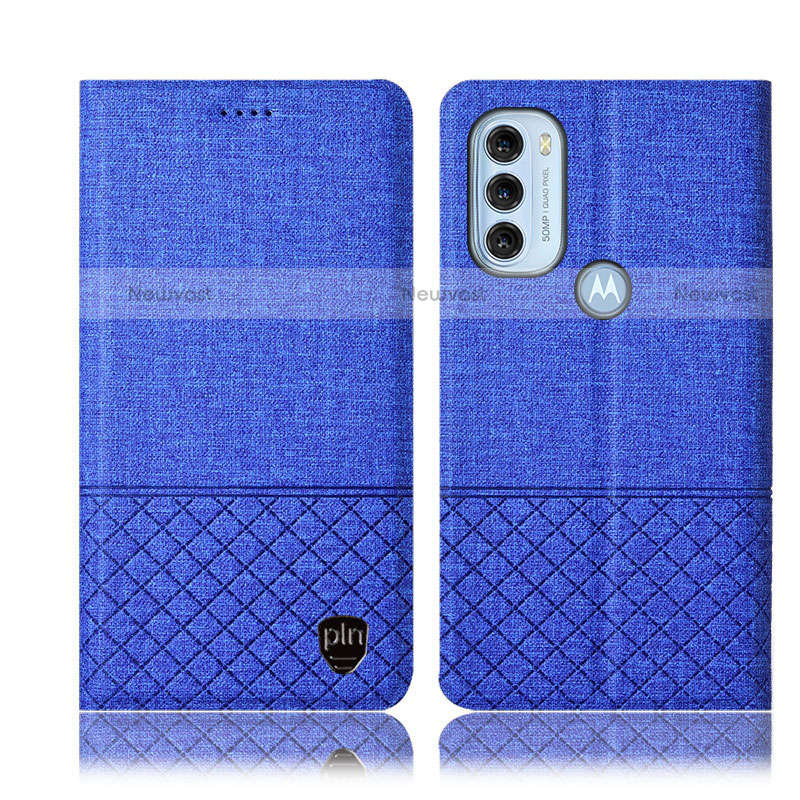 Cloth Case Stands Flip Cover H14P for Motorola Moto G71 5G