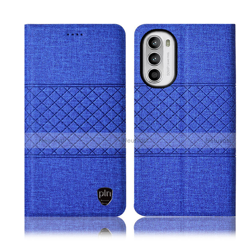 Cloth Case Stands Flip Cover H14P for Motorola Moto G82 5G