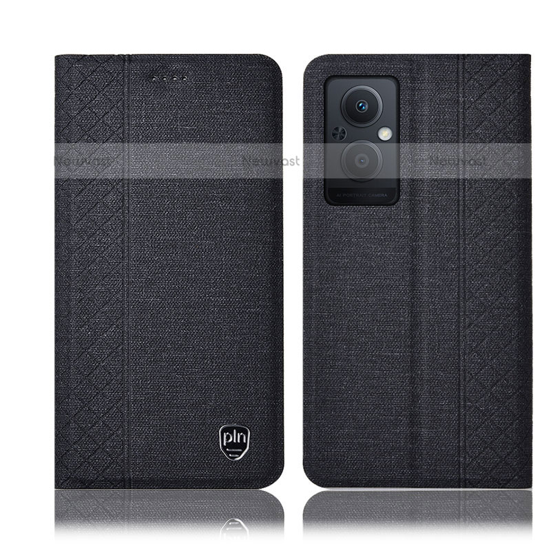 Cloth Case Stands Flip Cover H14P for OnePlus Nord N20 5G Black