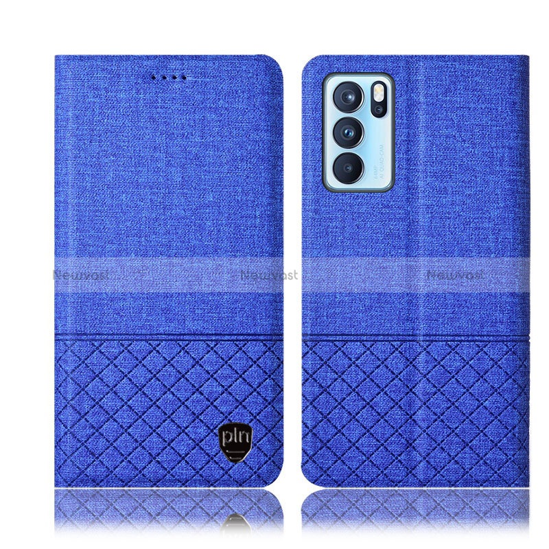 Cloth Case Stands Flip Cover H14P for Oppo Reno6 Pro 5G India