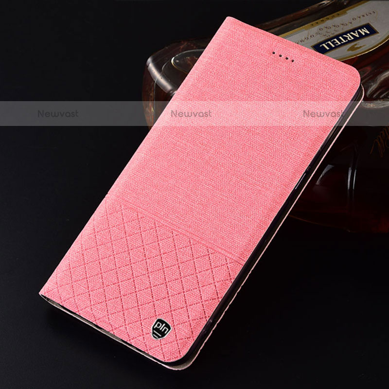 Cloth Case Stands Flip Cover H14P for Samsung Galaxy Note 20 5G Pink