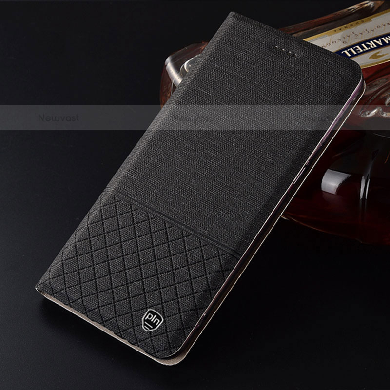 Cloth Case Stands Flip Cover H25P for Vivo iQOO 8 5G Black
