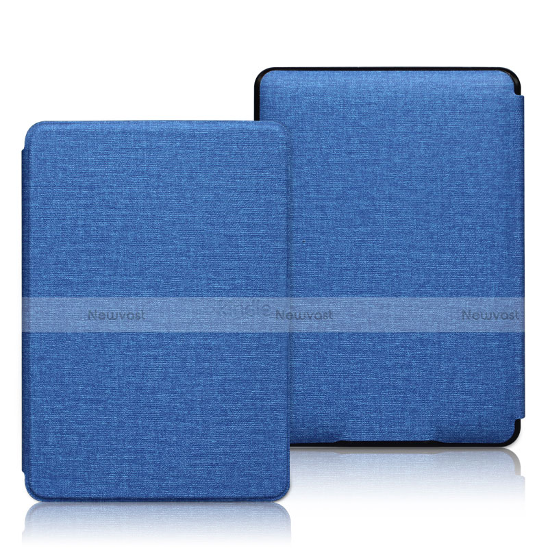 Cloth Case Stands Flip Cover L01 for Amazon Kindle 6 inch Blue