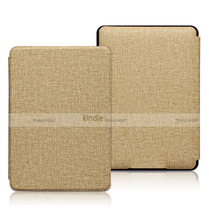 Cloth Case Stands Flip Cover L01 for Amazon Kindle 6 inch Gold