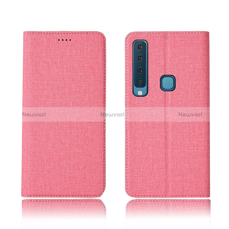 Cloth Case Stands Flip Holder Cover for Samsung Galaxy A9 Star Pro Pink