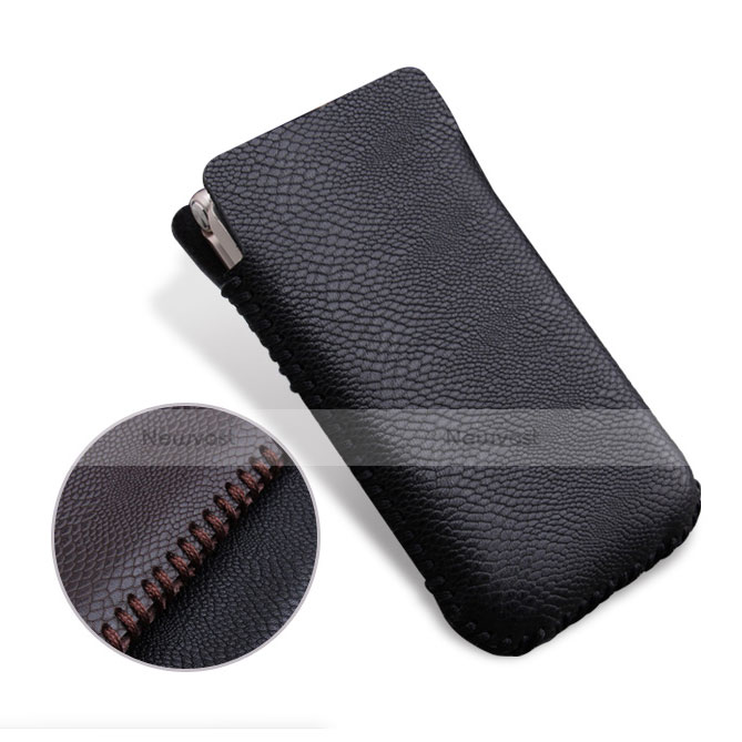 Crocodile Leather Case Flip Cover B01 for Samsung W(2016) Black