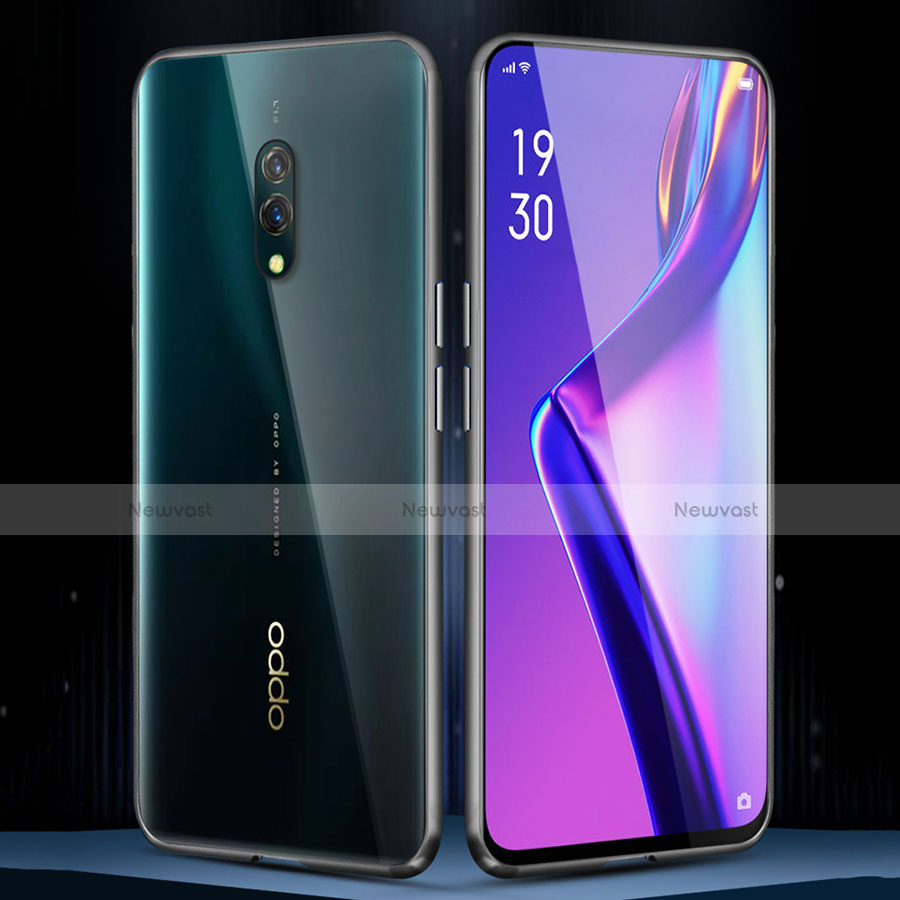 Custodia Lusso Alluminio Laterale Specchio 360 Gradi Cover M01 per Oppo Realme X