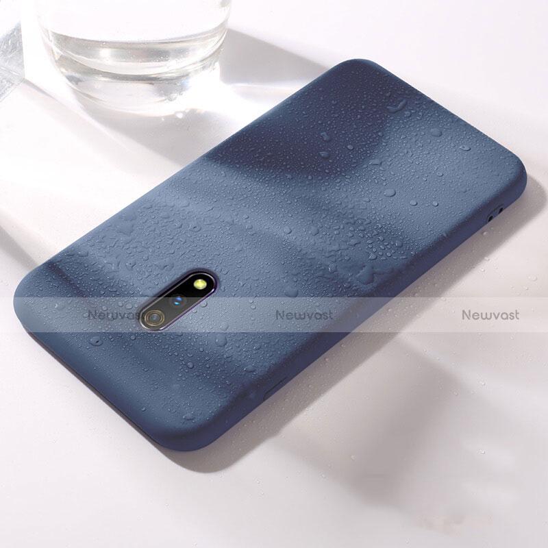 Custodia Silicone Ultra Sottile Morbida 360 Gradi Cover per Oppo Realme X Blu