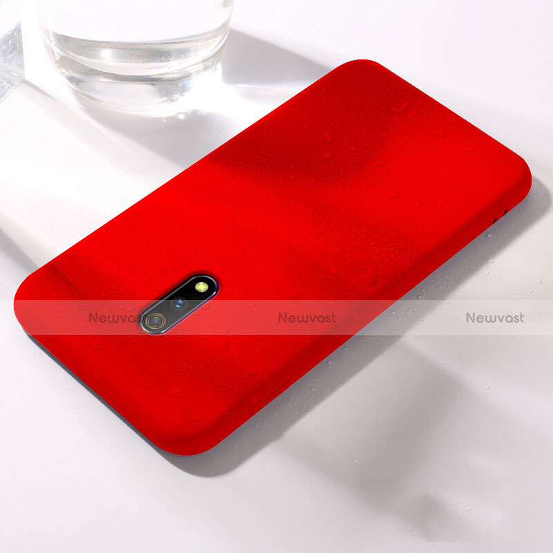 Custodia Silicone Ultra Sottile Morbida 360 Gradi Cover per Oppo Realme X Rosso