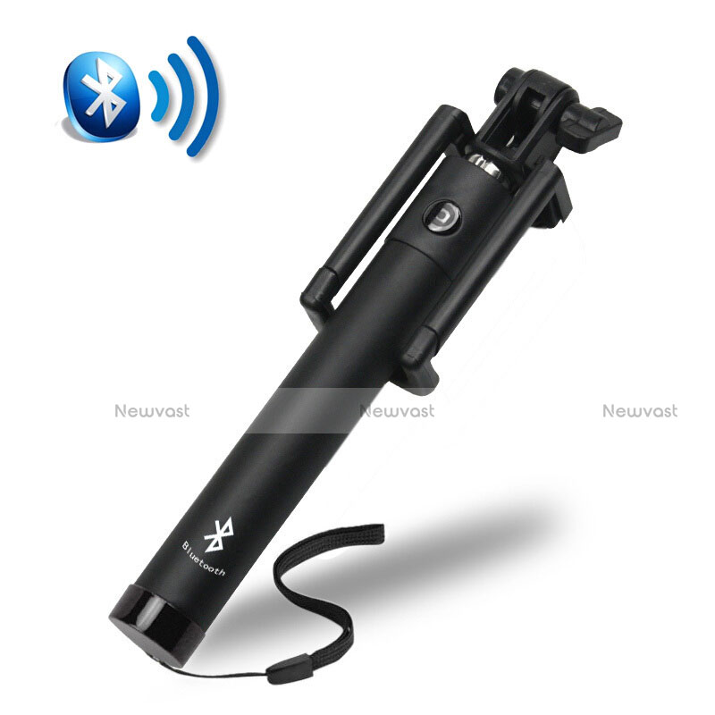 Extendable Folding Handheld Selfie Stick Tripod Bluetooth Remote Shutter Universal S14 Black