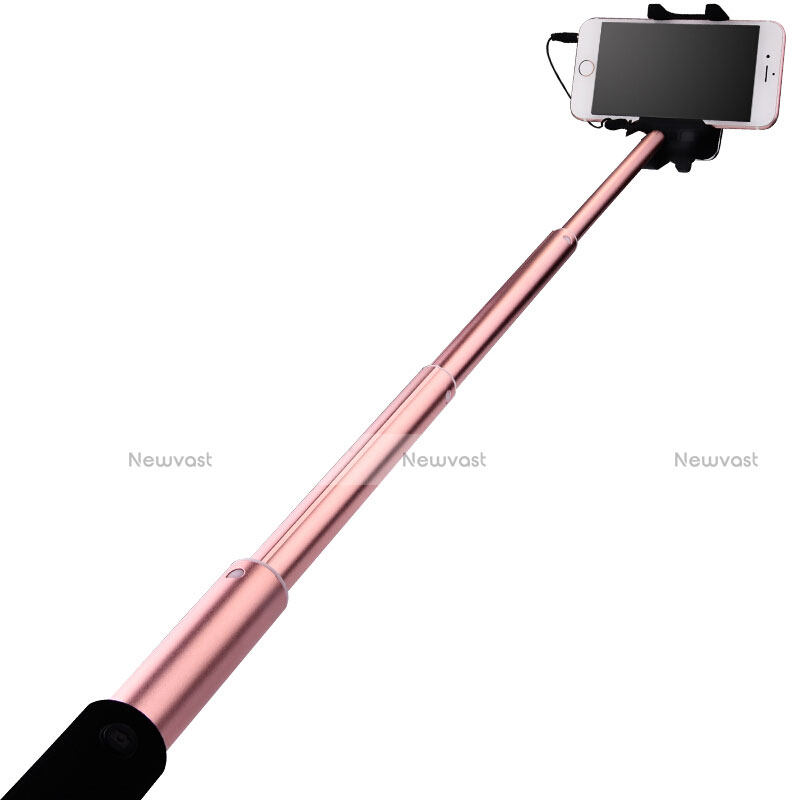 Extendable Folding Handheld Selfie Stick Tripod Bluetooth Remote Shutter Universal S15 Gold