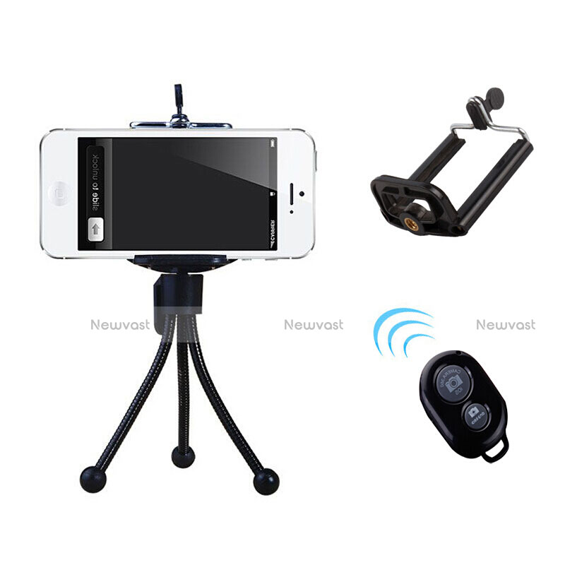 Extendable Folding Handheld Selfie Stick Tripod Bluetooth Remote Shutter Universal S25 Black