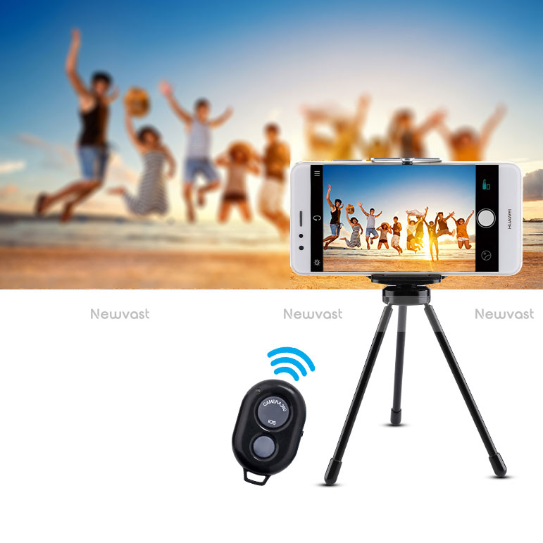 Extendable Folding Handheld Selfie Stick Tripod Bluetooth Remote Shutter Universal S26 Black