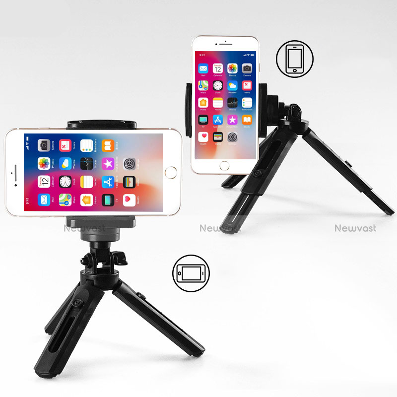 Extendable Folding Handheld Selfie Stick Tripod Bluetooth Remote Shutter Universal T02 Black