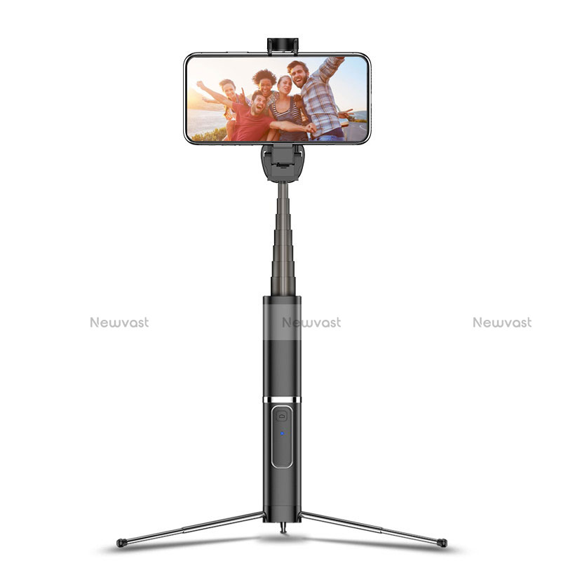 Extendable Folding Handheld Selfie Stick Tripod Bluetooth Remote Shutter Universal T20 Black