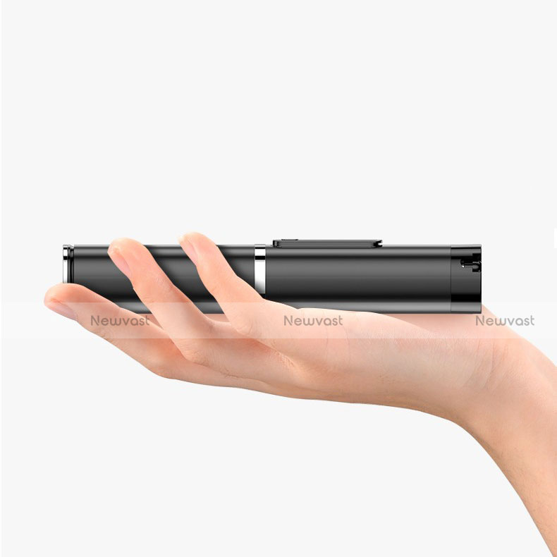 Extendable Folding Handheld Selfie Stick Tripod Bluetooth Remote Shutter Universal T20 Black