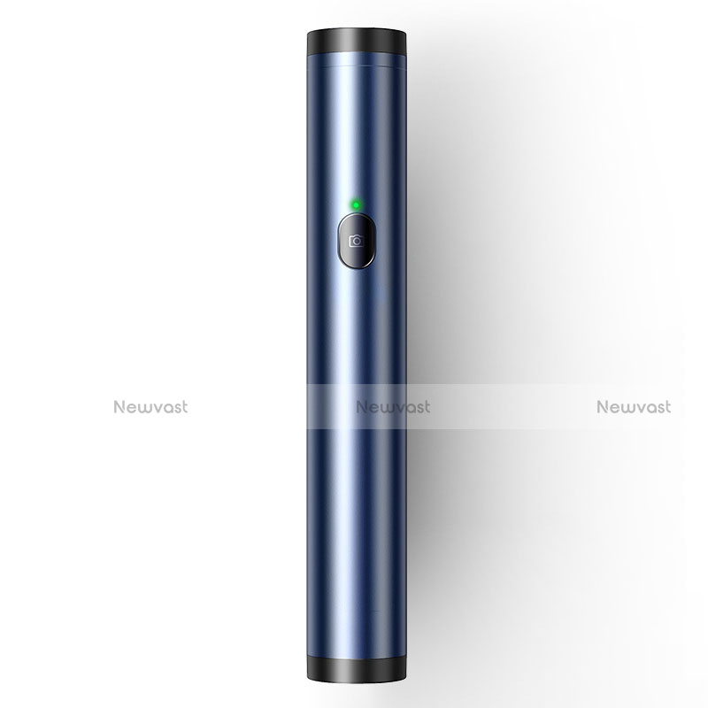 Extendable Folding Handheld Selfie Stick Tripod Bluetooth Remote Shutter Universal T31 Blue