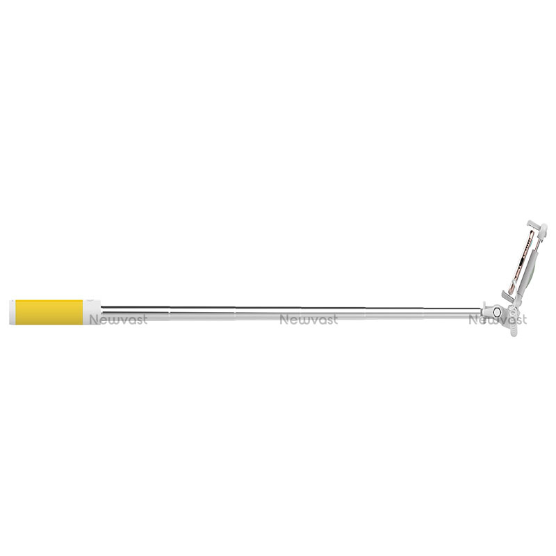 Extendable Folding Wired Handheld Selfie Stick Universal S02 Yellow