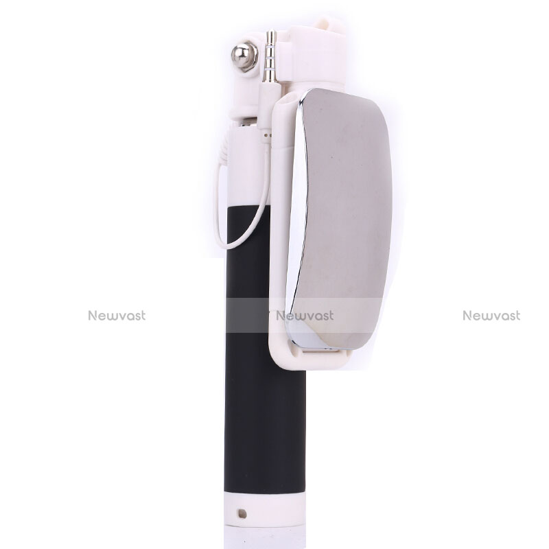 Extendable Folding Wired Handheld Selfie Stick Universal S04 Black