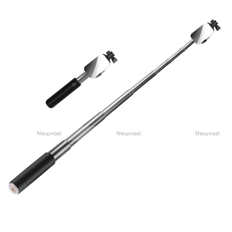 Extendable Folding Wired Handheld Selfie Stick Universal S11 Gray
