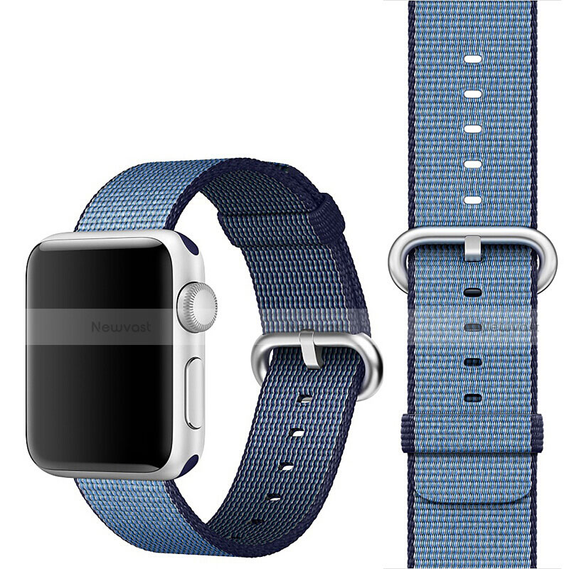 Fabric Bracelet Band Strap for Apple iWatch 3 38mm Blue