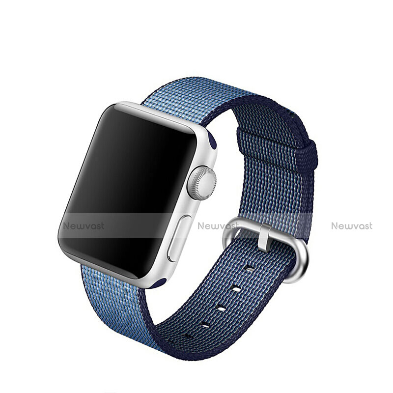 Fabric Bracelet Band Strap for Apple iWatch 38mm Blue