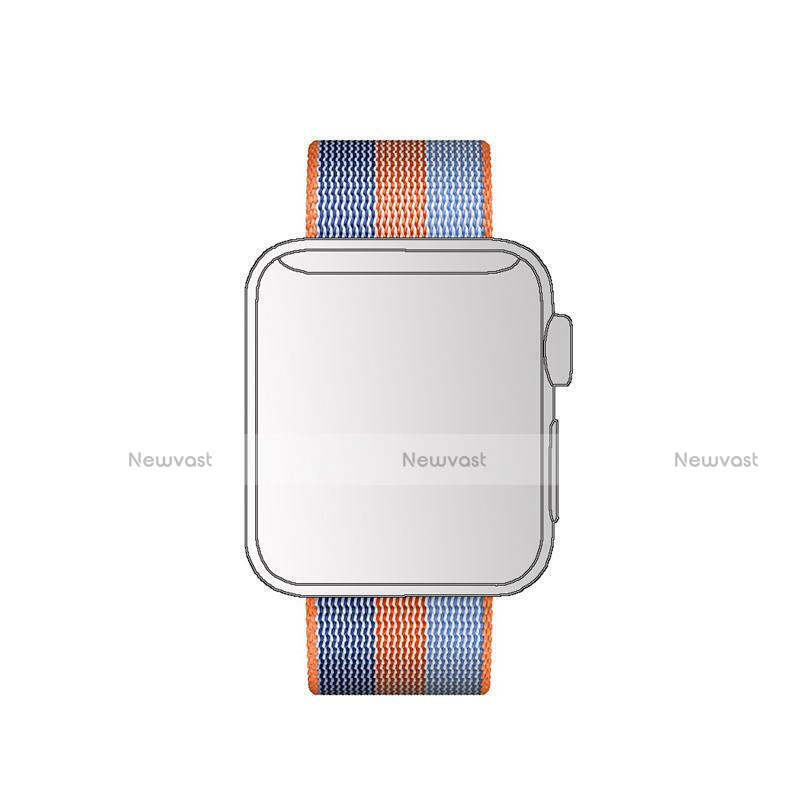 Fabric Bracelet Band Strap for Apple iWatch 38mm Orange