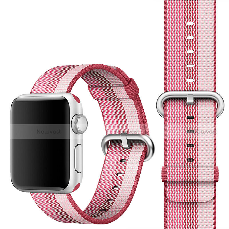Fabric Bracelet Band Strap for Apple iWatch 38mm Pink