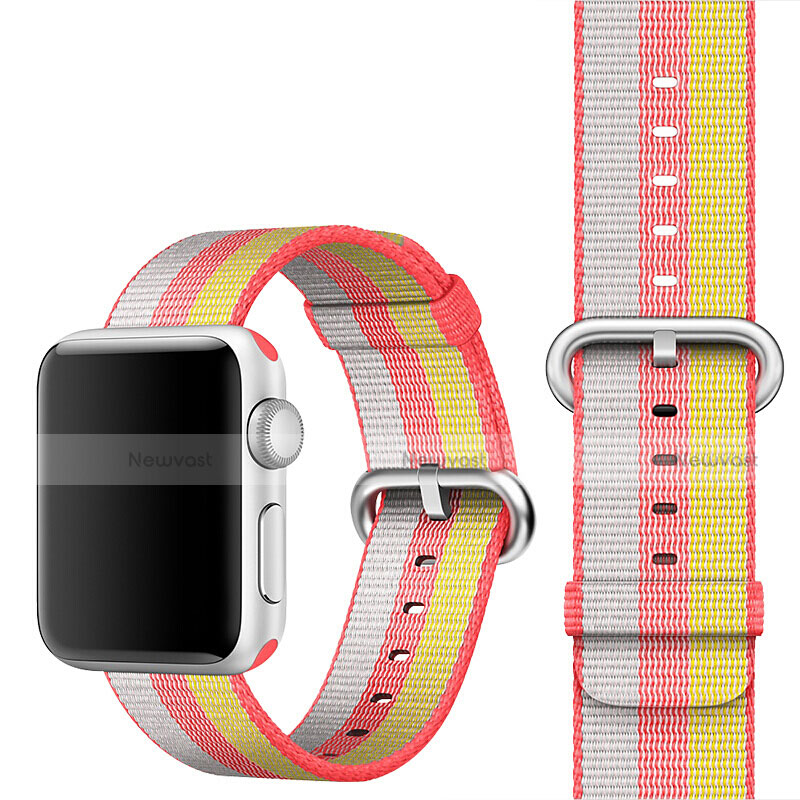 Fabric Bracelet Band Strap for Apple iWatch 38mm Red