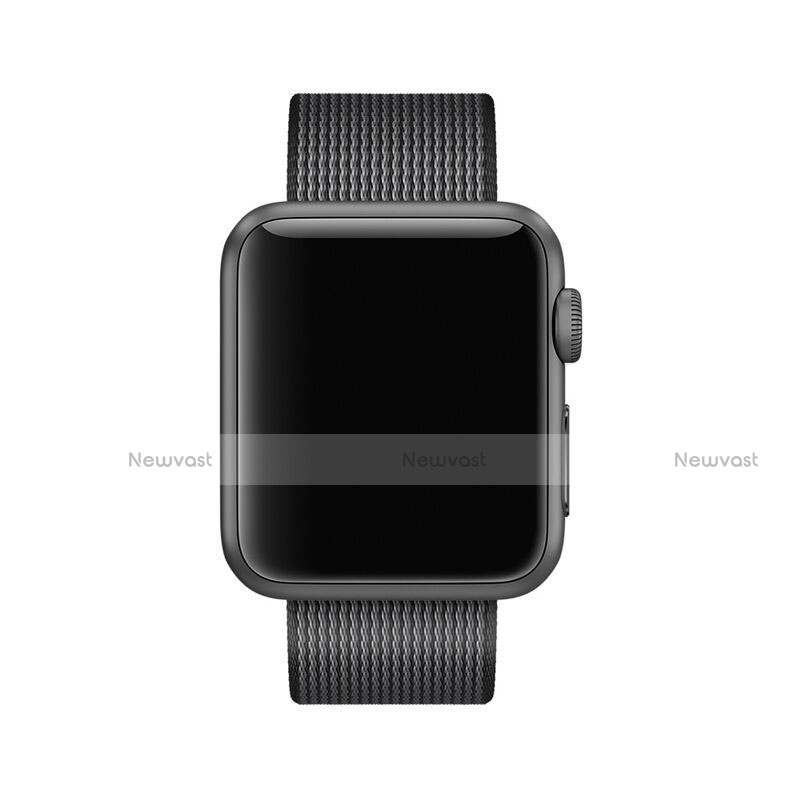 Fabric Bracelet Band Strap for Apple iWatch 42mm Black