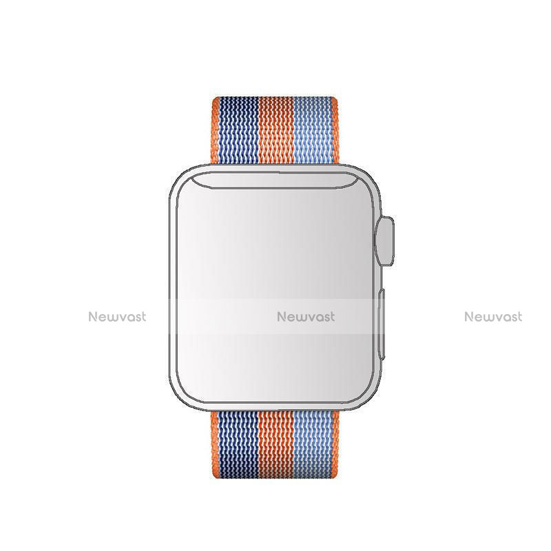 Fabric Bracelet Band Strap for Apple iWatch 5 40mm Orange