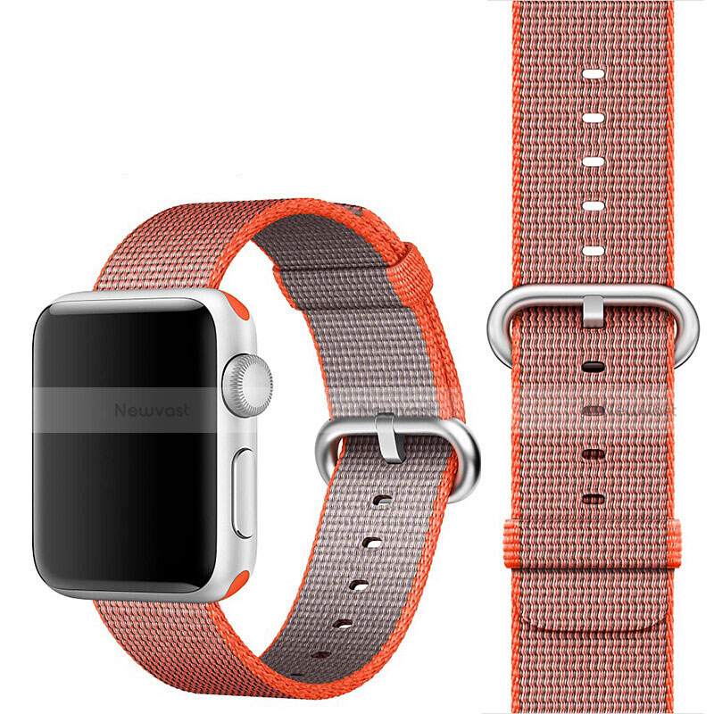 Fabric Strap Bracelet Band for Apple iWatch 38mm Orange