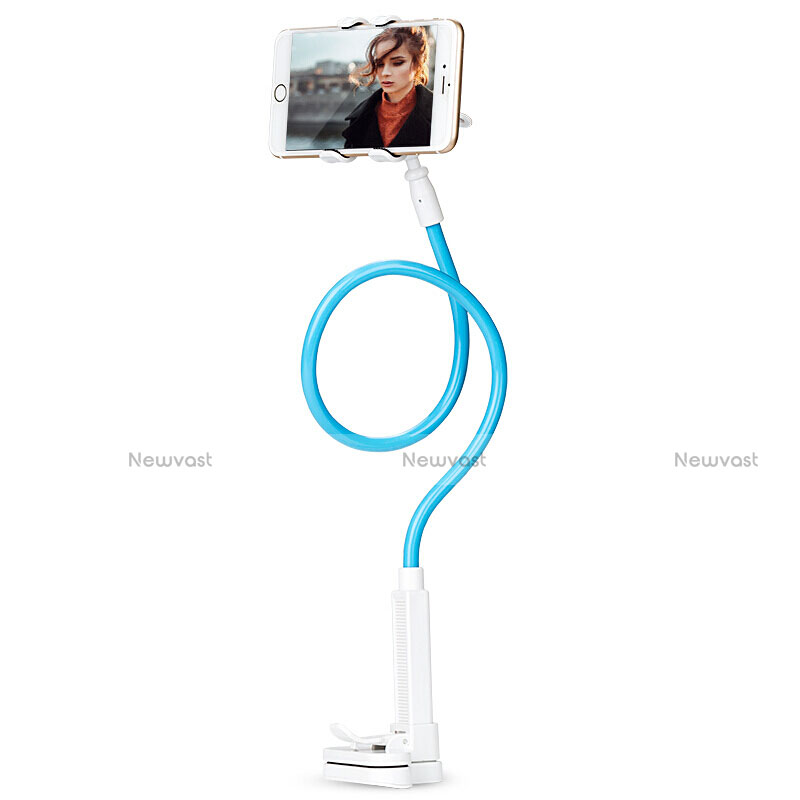 Flexible Smartphone Stand Cell Phone Holder Lazy Bed Universal T14 Sky Blue