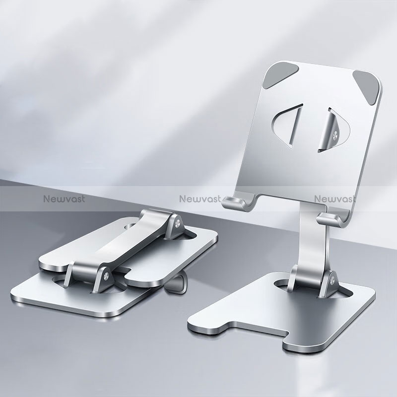Flexible Tablet Stand Mount Holder Universal D01 for Samsung Galaxy Tab S7 Plus 5G 12.4 SM-T976 Silver