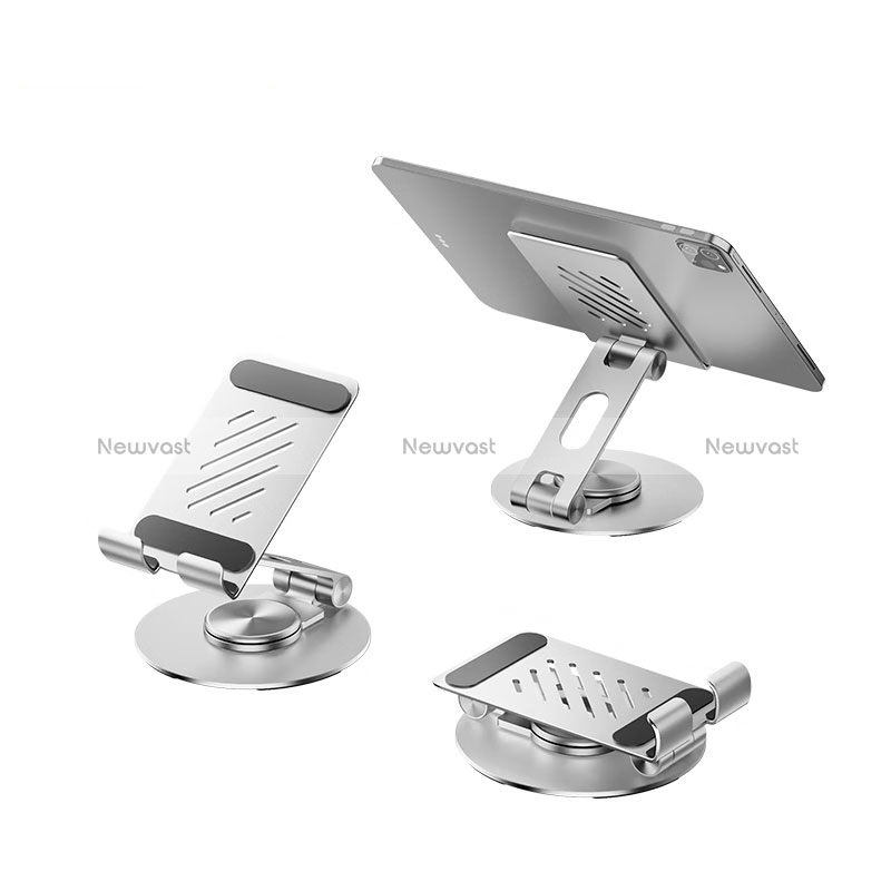 Flexible Tablet Stand Mount Holder Universal D09 for Samsung Galaxy Tab S7 Plus 5G 12.4 SM-T976 Silver