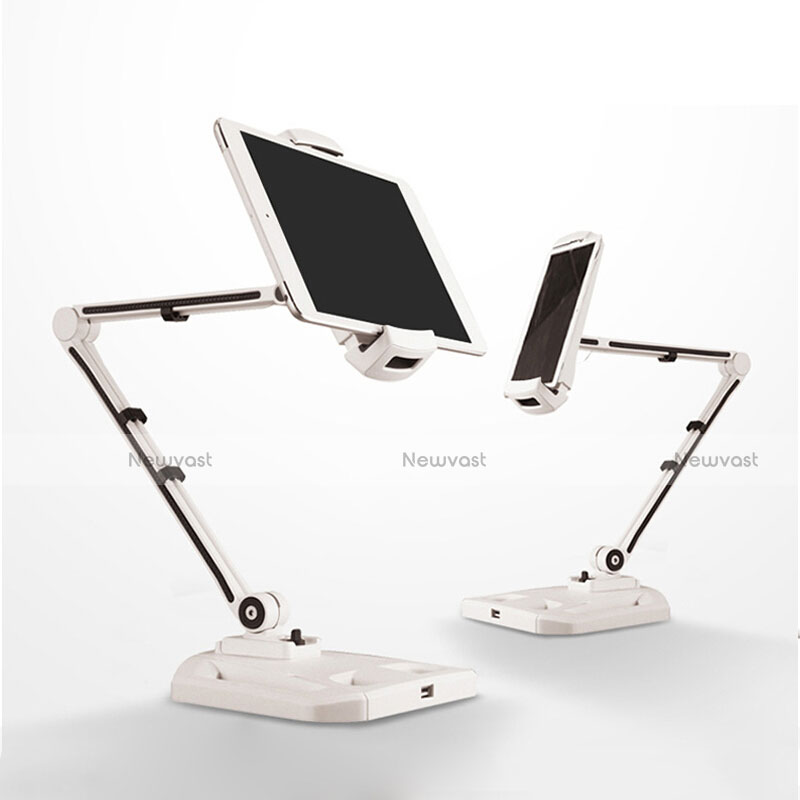 Flexible Tablet Stand Mount Holder Universal H07 for Samsung Galaxy Tab S6 Lite 10.4 SM-P610 White