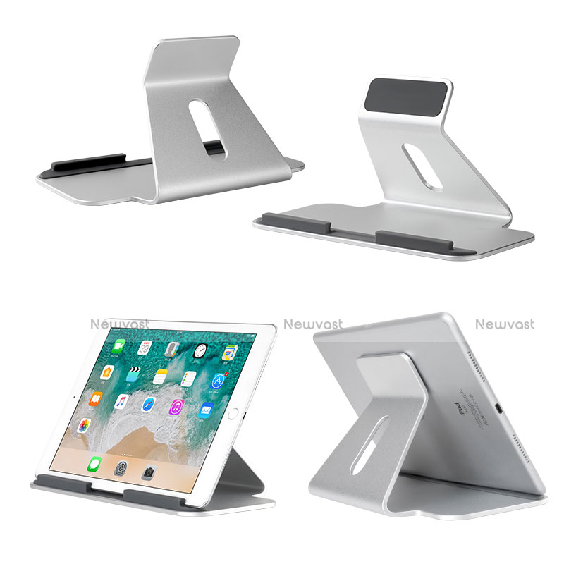 Flexible Tablet Stand Mount Holder Universal K21 for Samsung Galaxy Tab S 8.4 SM-T705 LTE 4G Silver