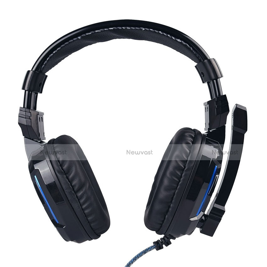 Foldable Sports Stereo Earphone Headset H52 Blue
