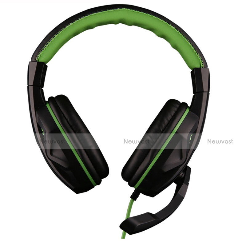 Foldable Sports Stereo Earphone Headset H57 Green