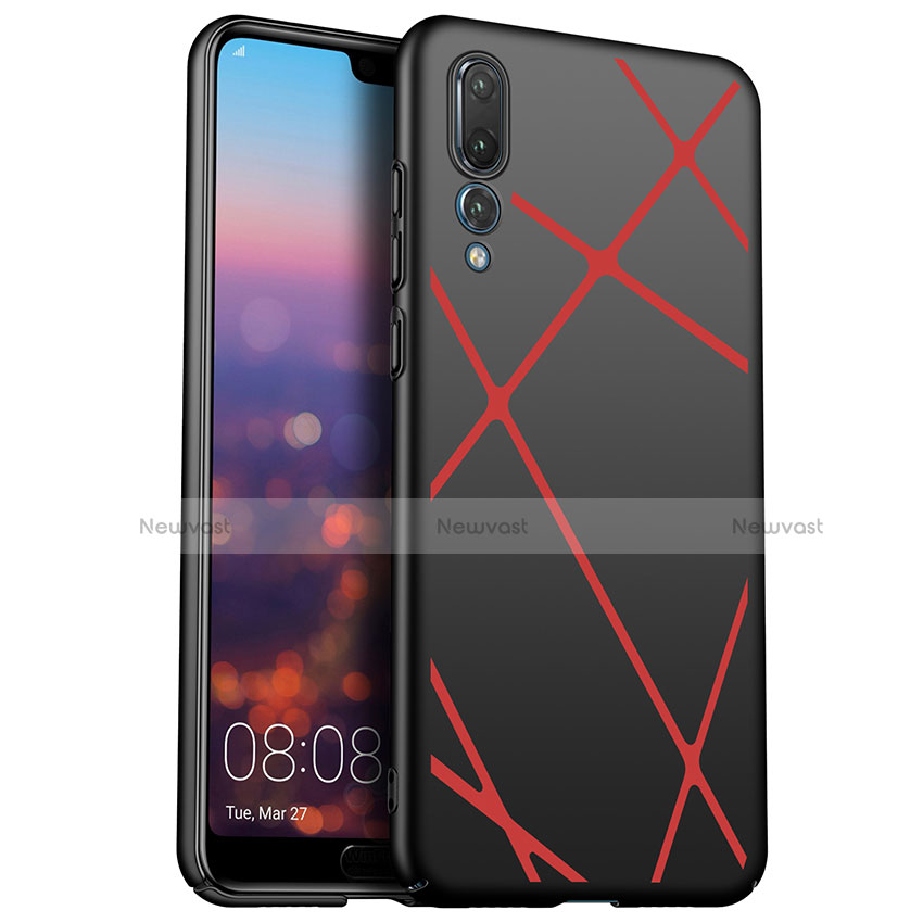 Hard Rigid Plastic Case Line Cover for Huawei P20 Pro Red