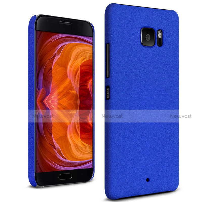 Hard Rigid Plastic Case Quicksand Cover for HTC U Ultra Blue