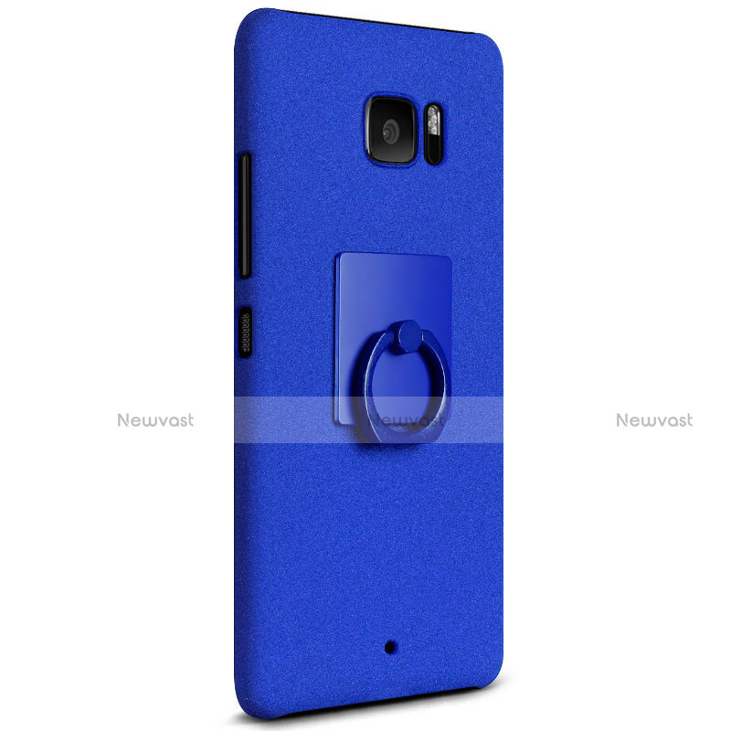 Hard Rigid Plastic Case Quicksand Cover for HTC U Ultra Blue