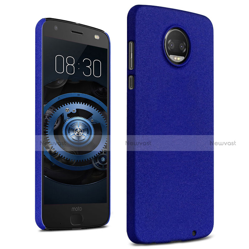 Hard Rigid Plastic Case Quicksand Cover for Motorola Moto Z2 Force Blue