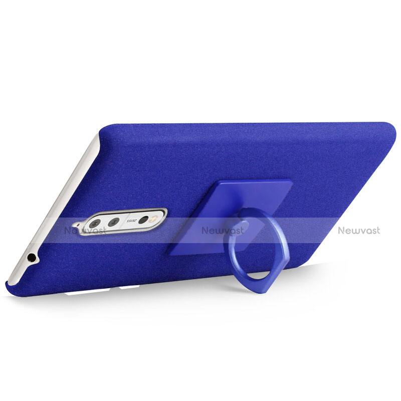 Hard Rigid Plastic Case Quicksand Cover for Nokia 8 Blue