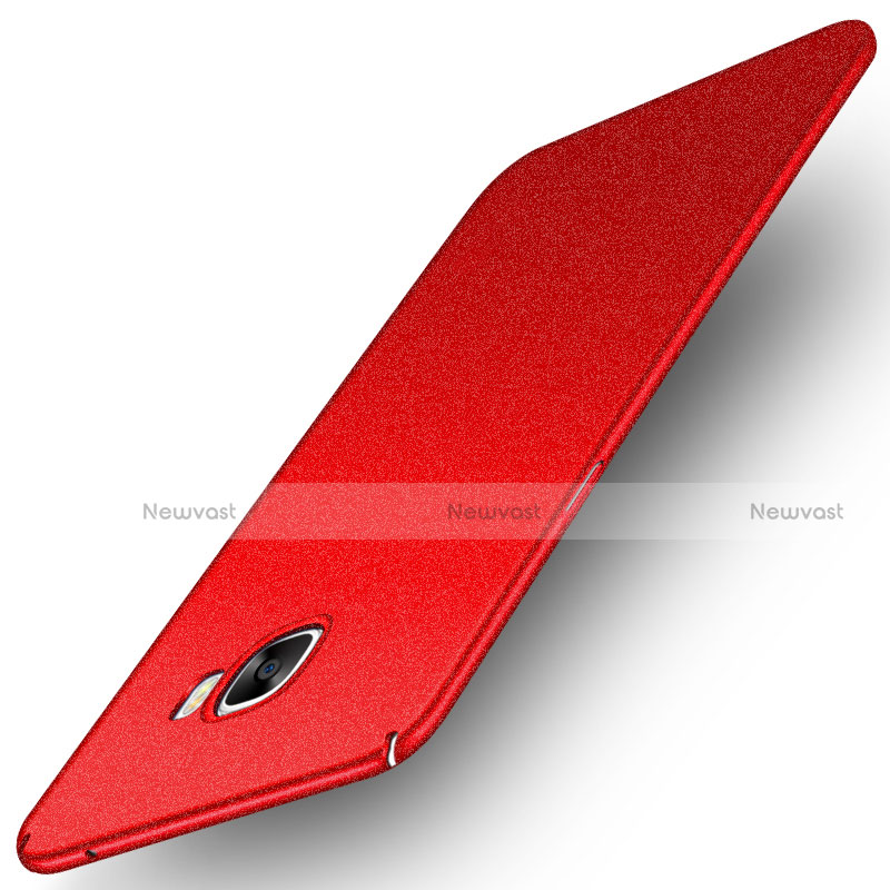 Hard Rigid Plastic Case Quicksand Cover for Samsung Galaxy C5 SM-C5000 Red
