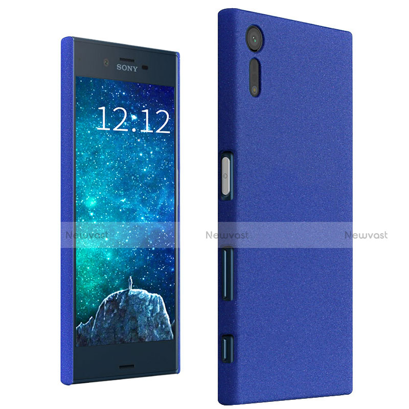 Hard Rigid Plastic Case Quicksand Cover for Sony Xperia XZ Blue