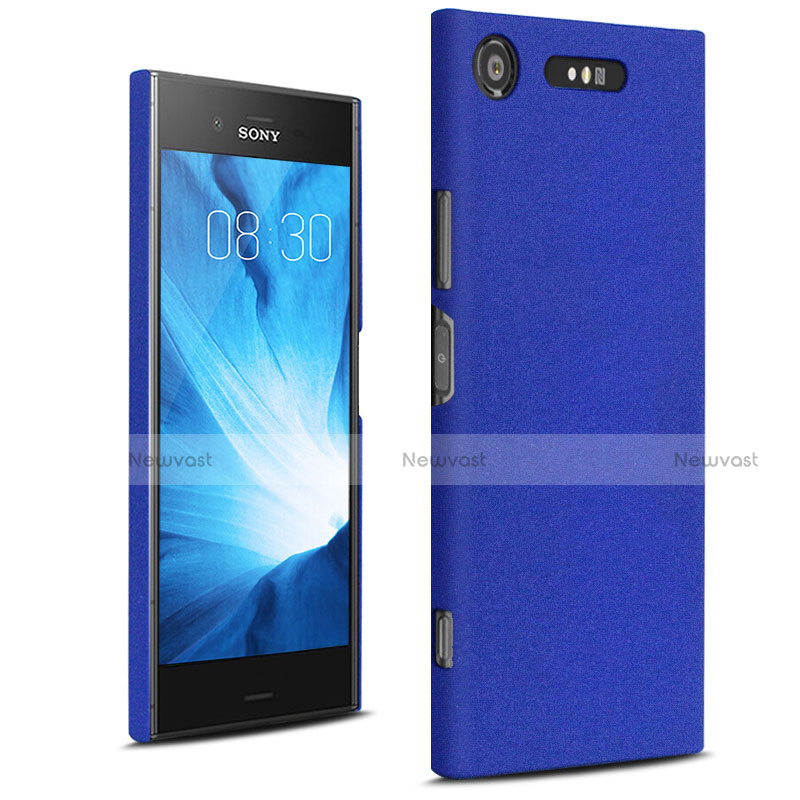 Hard Rigid Plastic Case Quicksand Cover for Sony Xperia XZ1 Blue